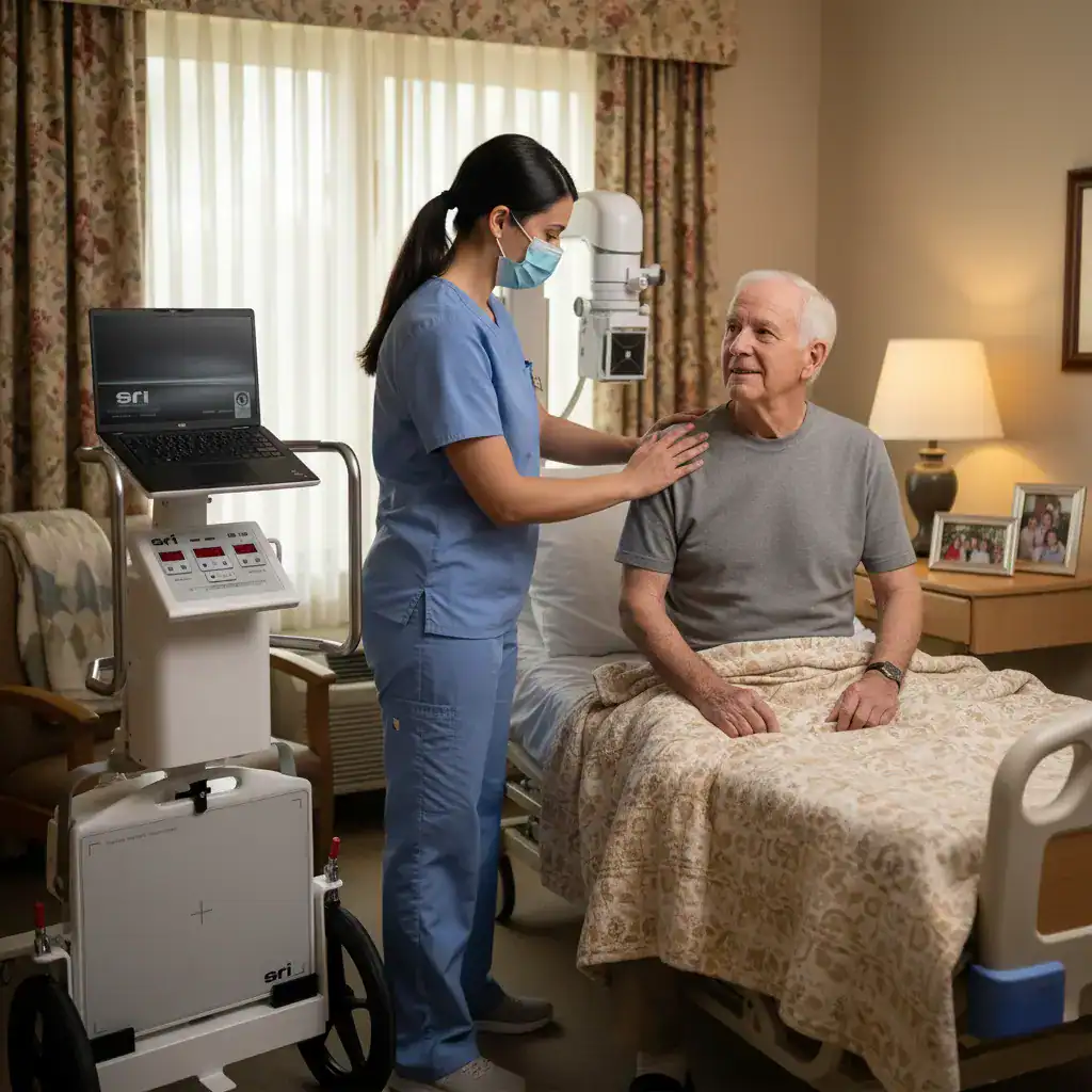 Mobile x-ray services for home healthcare, providing high-quality diagnostic imaging at patients' residences. Skilled technicians deliver convenient, reliable portable X-ray exams for elderly or immobile patients.